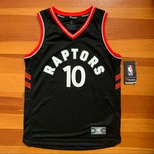 NWT DeMar DeRozan Toronto Raptors Black Red Trim Jersey NBA Fanatics Youth Small